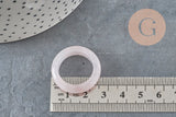 Bague quartz rose naturel 17-21mm, x1 (G11411)-Bague-Gingerlily Perles