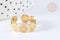 Bague réglable cercles acier inoxydable doré Taille 54, x1 (G7030)