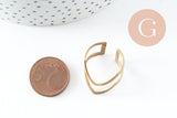 Bague réglable double pointe 19mm, x2 (G1486)