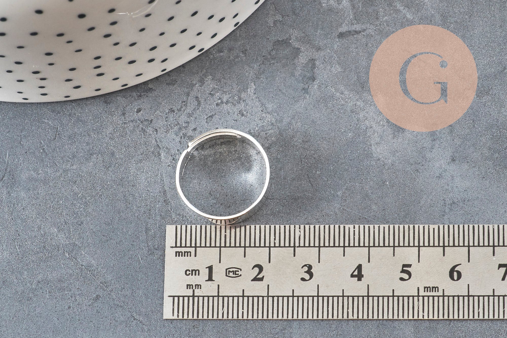 Anillo ajustable personalizable en acero inoxidable dorado 18mmx10mm, x2 (G6870)