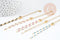 Base de bracelet résine acier 304 doré inoxydable 14.2cm, x1 (G9106)