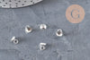 Colgante conector de acero inoxidable 201 plateado de 6 mm, x5 (G11170)