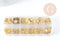 Boite Kit mix de 12 types de fournitures et perles zamac laiton doré, x1 (G8843)
