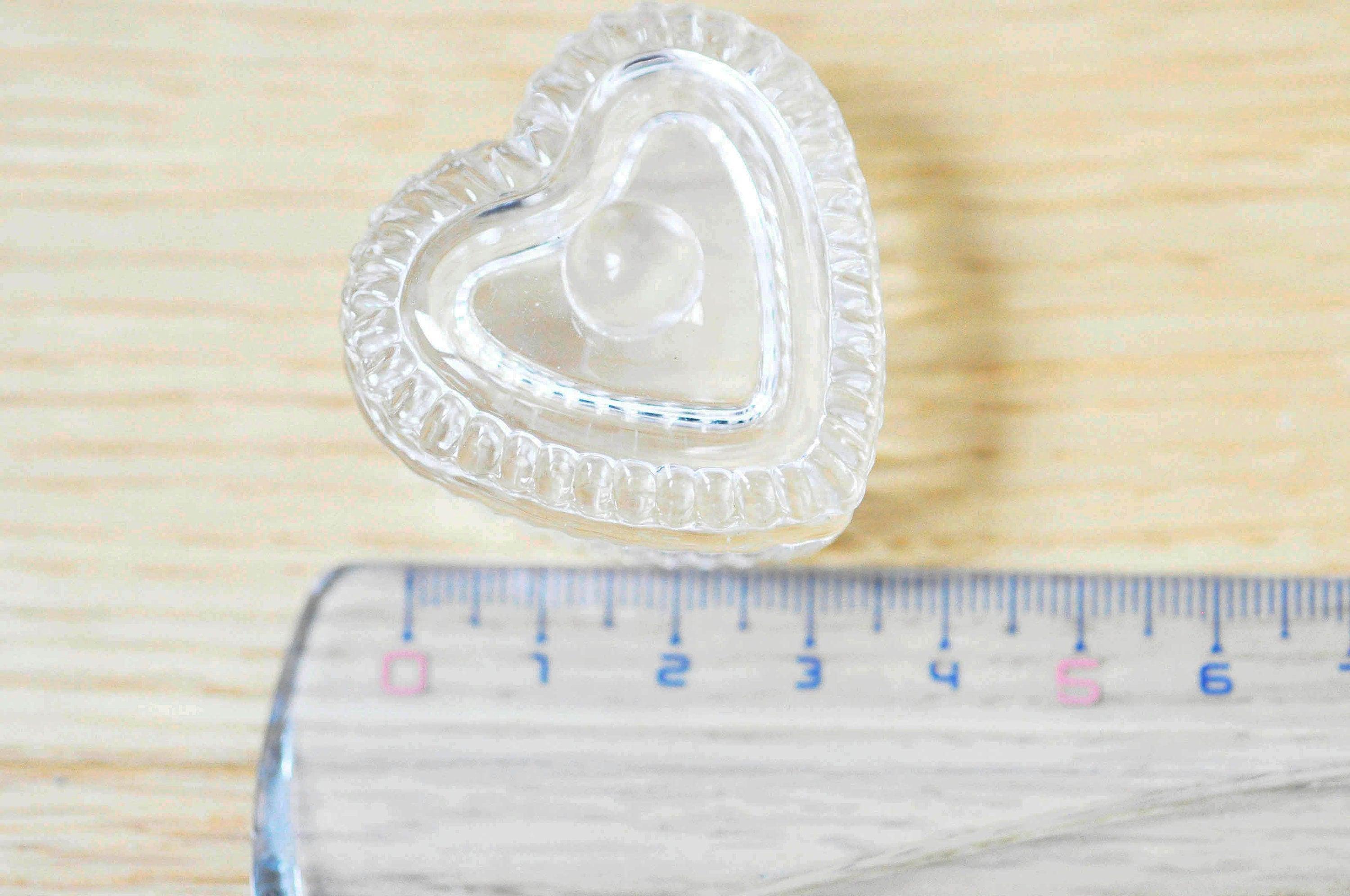 Boite à bijoux verre coeur 4.1cm, x1 (G4173)