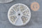 Packs of 120 304 stainless steel silver-plated bails and findings, x1 (G11238)