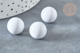 Bola carillon d'harmonie blanche 14mm, x1 (G6707)