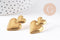 Boucles d'oreille coeur acier 304 inoxydable doré IP 18K 31mm, la paire (G10280)