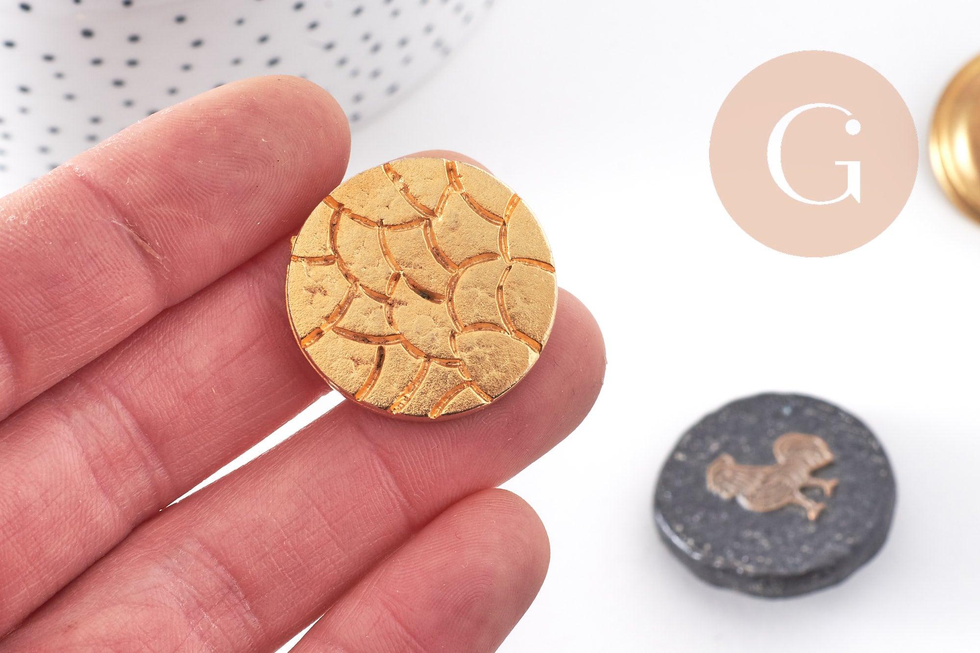 Boutons anciens vintages 23-30mm, x1 (G10153)