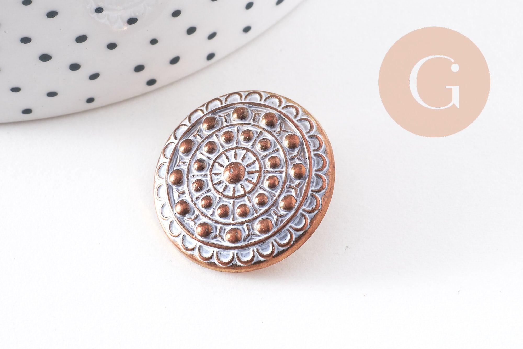 Boutons anciens vintages 23-30mm, x1 (G10153)