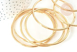 Bracelet jonc 3mm acier doré 63mm x1 (G7736)