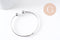 Bracelet jonc ouvert finition boule 4mm acier 304 inoxydable platine 50~65mm, x1 (G10314)