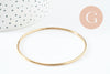 Bracelet jonc tibétain 2mm acier 201 inoxydable doré 66mm x1 (G9801)