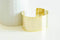 Bracelet manchette XXL réglable laiton doré 16k 40mm, x1 (G1329)