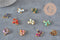 Breloque cube pierre naturelle acier 304 inoxydable doré 10mm, x1 (G11388)-Breloques et pendentifs-Gingerlily Perles