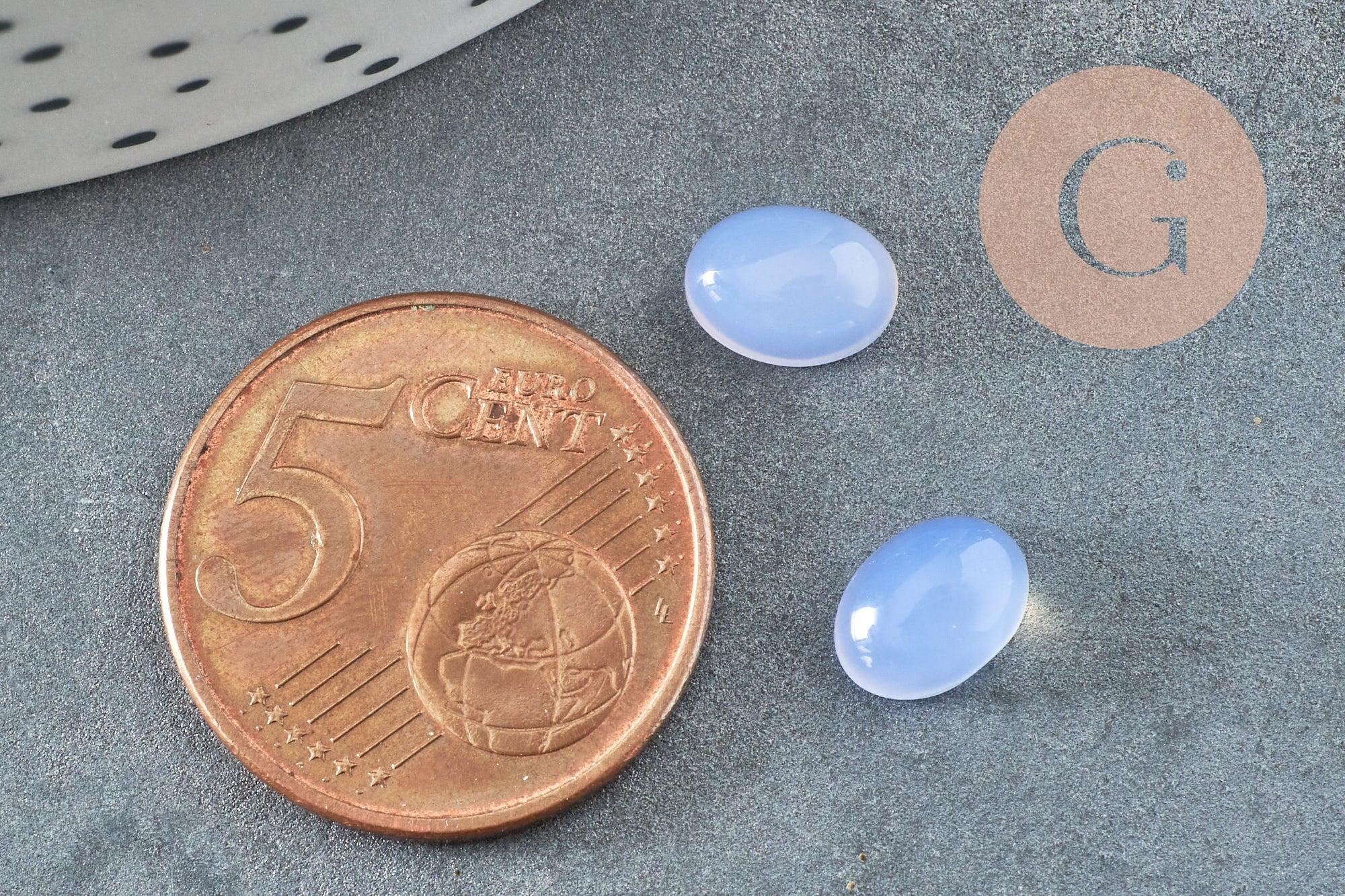 Cabochon agate violette, fournitures créatives, cabochon ovale, agate naturelle, pierre naturelle, cabochon Pierre,8 x 6mm, x1 G0450