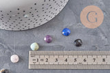 Cabochon carré pierre naturelle 8x8mm, x1 (G11155)