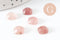 Cabochon carré quartz fraise naturel 8x8mm, x1 (G9683)