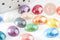 Cabochon dôme ovale verre irisé 10mmx8mm, x20 (G0118)