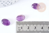 Cabochon ovale améthyste naturel 14x10mm, x1 (G8667)