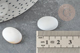 Cabochon ovale nacre blanche naturelle 16mm, x1 (G1964)
