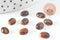Cabochon ovale oeil de tigre nature 8x6mm, création bijoux pierre naturelle, x1 (G10180)