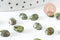 Cabochon ovale turquoise africaine naturelle 8x6mm, création bijoux pierre naturelle, x1 (G10177)