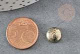 Cabochon pyrite grise naturelle 10mm, x1 (G0217)