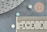 Cabochon rond amazonite naturelle 4mm, x1 (G4225)