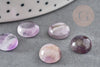 Cabochon rond améthyste naturelle 10mm, x1 (G2685)