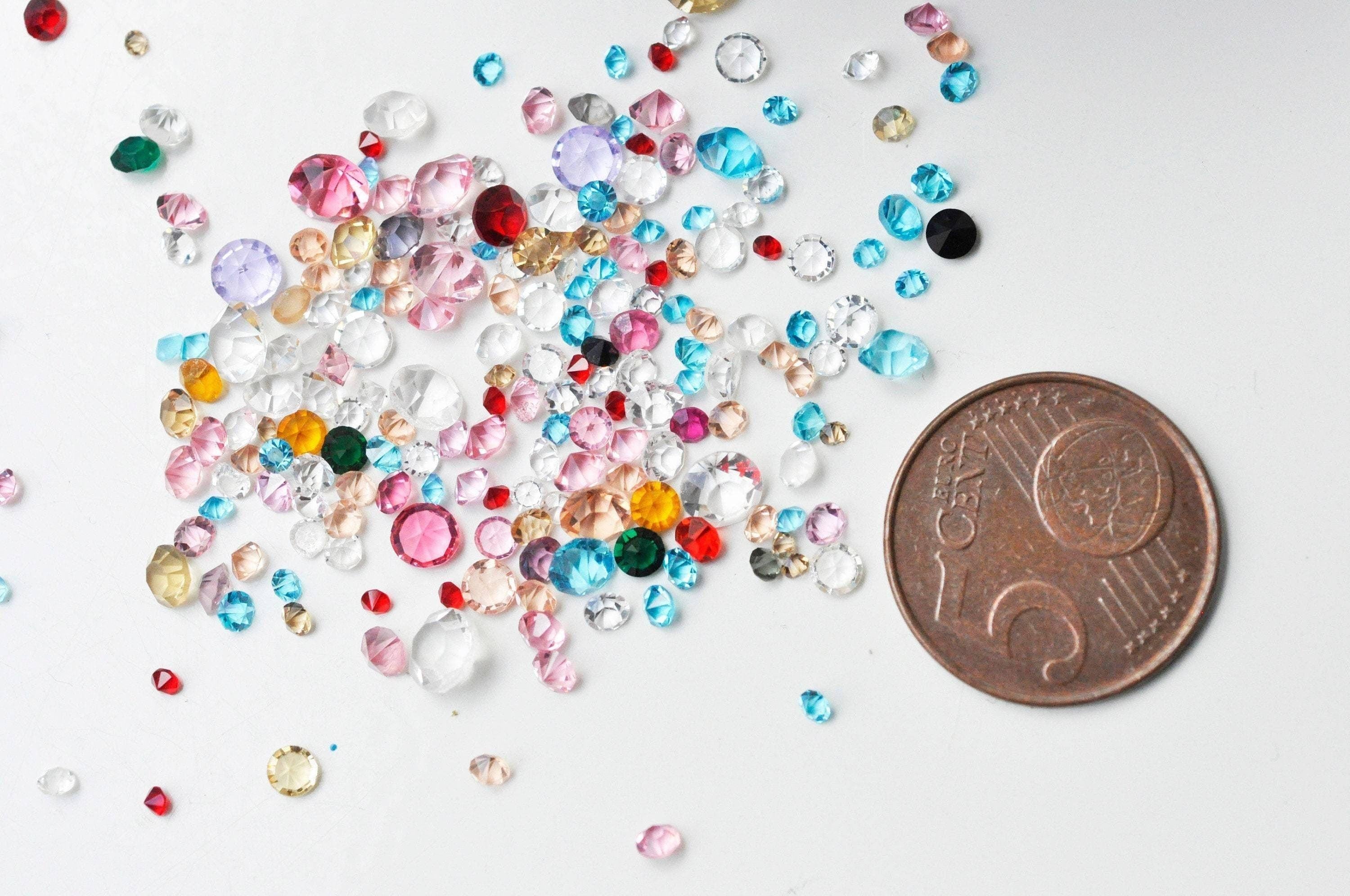 Cabochon rond strass cristal coloré 1.6mm, x1 gramme (G4142)