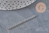 Cadena extensora acero inoxidable platino 47-53mm, x5 (G11186)