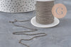 Chaine fine laiton metalgun forçat création bijoux 1.5 mm, x5 mètres (G1395)