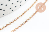 Chaine forçat laiton brut 1.5mm création bijoux, x5 metres (G9735)