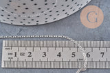 Chaine maille forçat acier 304 inoxydable argenté 2x1.5mm, x1 mètre (G10865)