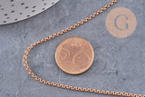 Chaine rolo laiton brut 2mm, x 5 mètres (G1639)