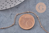 Chaine satellite 304 inoxydable or rose IP 1.5mm, x1 mètre (G10877)