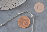 Chaine satellite acier 304 inoxydable platine 4mm, x1 mètre (G11336)