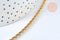 Chaine torsadée acier inoxydable doré IP 16k 3mm, x1 metre (G6785)