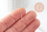 Clous-puces oreille acier inoxydable 316 platine 3mm, x50 (2.9gr) (G9465)