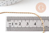 Collier Chaine acier inoxydable doré 14k serpent 1mm-42.5cm, x1 (G1101)