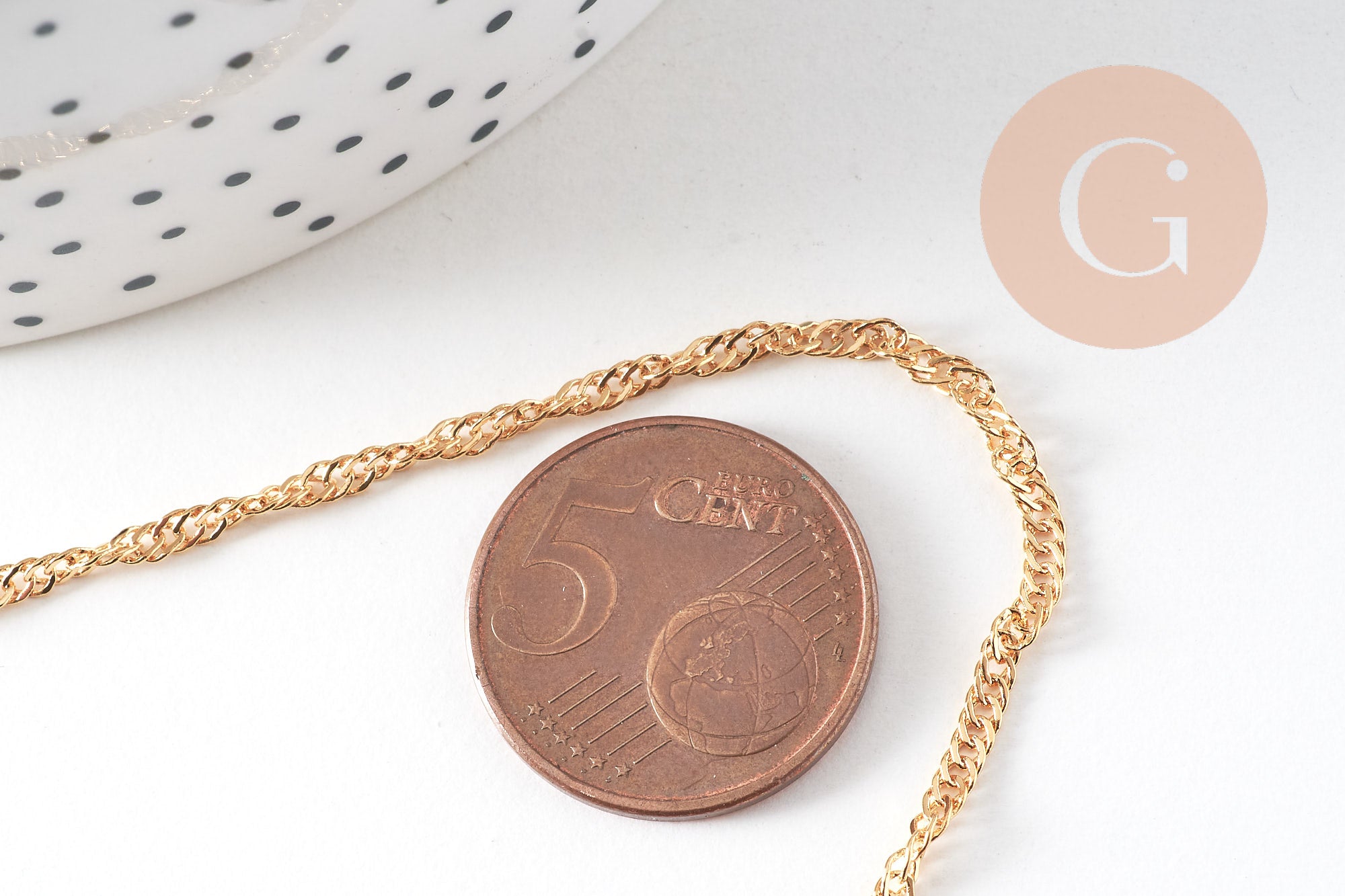 Collier Chaine fine dorée singapour 16K,chaine plaquée or 2.5 microns, chaine collier bijoux, chaine complète,1.8 mm,43cm, x1 G3018