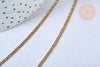 Collier Chaine marine avec fermoir acier 304 inoxydable doré 14k 1.7mm-45cm, x1 (G0156)