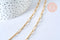 Collier chaine laiton doré maille rectangle avec fermoir 12x3.5mm,x1 (G2424)