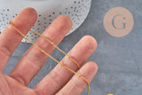 Satellite chain necklace, iron & gold-plated brass, 81.5cm, x1 (G11228)