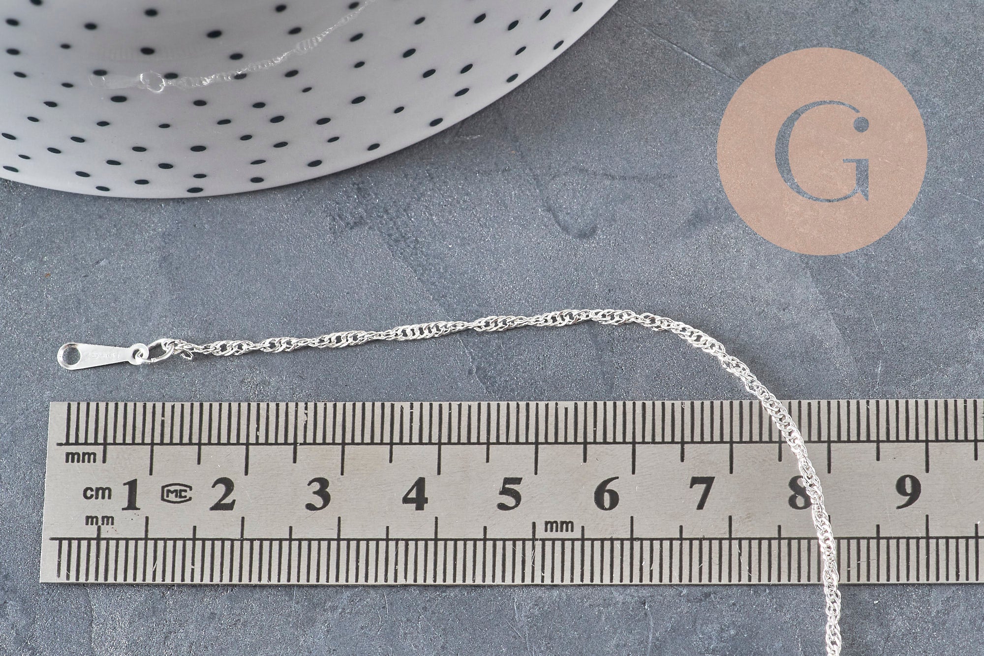 Collar cadena singapur acero inoxidable plateado 2mm/43cm, x1 (G11203)