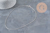Silver-plated brass Venetian chain necklace 0.9mm/45cm, x1 (G11201)
