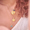 Collier personnalisé médaille gravée Arc-en-ciel acier inoxydable 304, (ADN11)