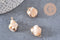 Connecteur Pendentif grosse perle nacre naturelle beige 26-30mm, x1 (G4628)