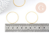 Connecteur anneau laiton doré sans nickel 28mm, x10 (G8983)