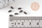 Connecteur chaîne à billes laiton gunmetal 6x5mm, x50 (G10898)